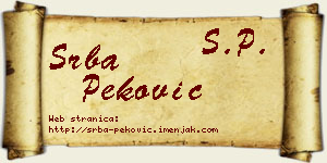 Srba Peković vizit kartica